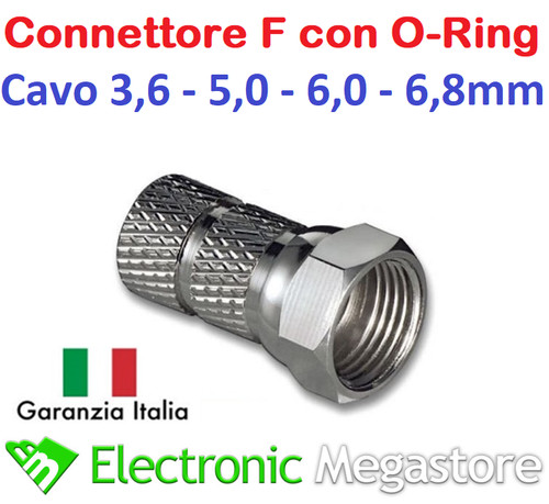 Connettore con oring spina f - connettore,