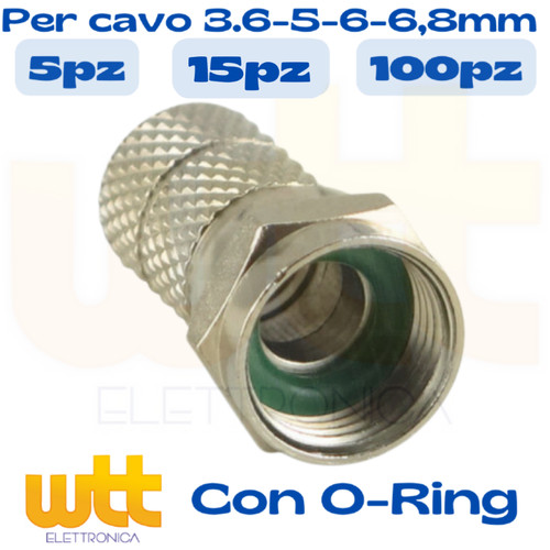 Connettore con oring spina f - con,